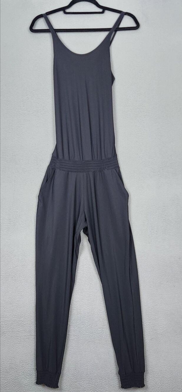 Sweaty Betty Jumpsuit Womens XS Black Sleeveless Elastic Waist Pockets SB4830